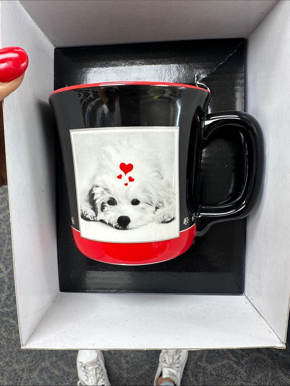 Black & Red Dog Photo Ceramic Mug - Brand Unspecified